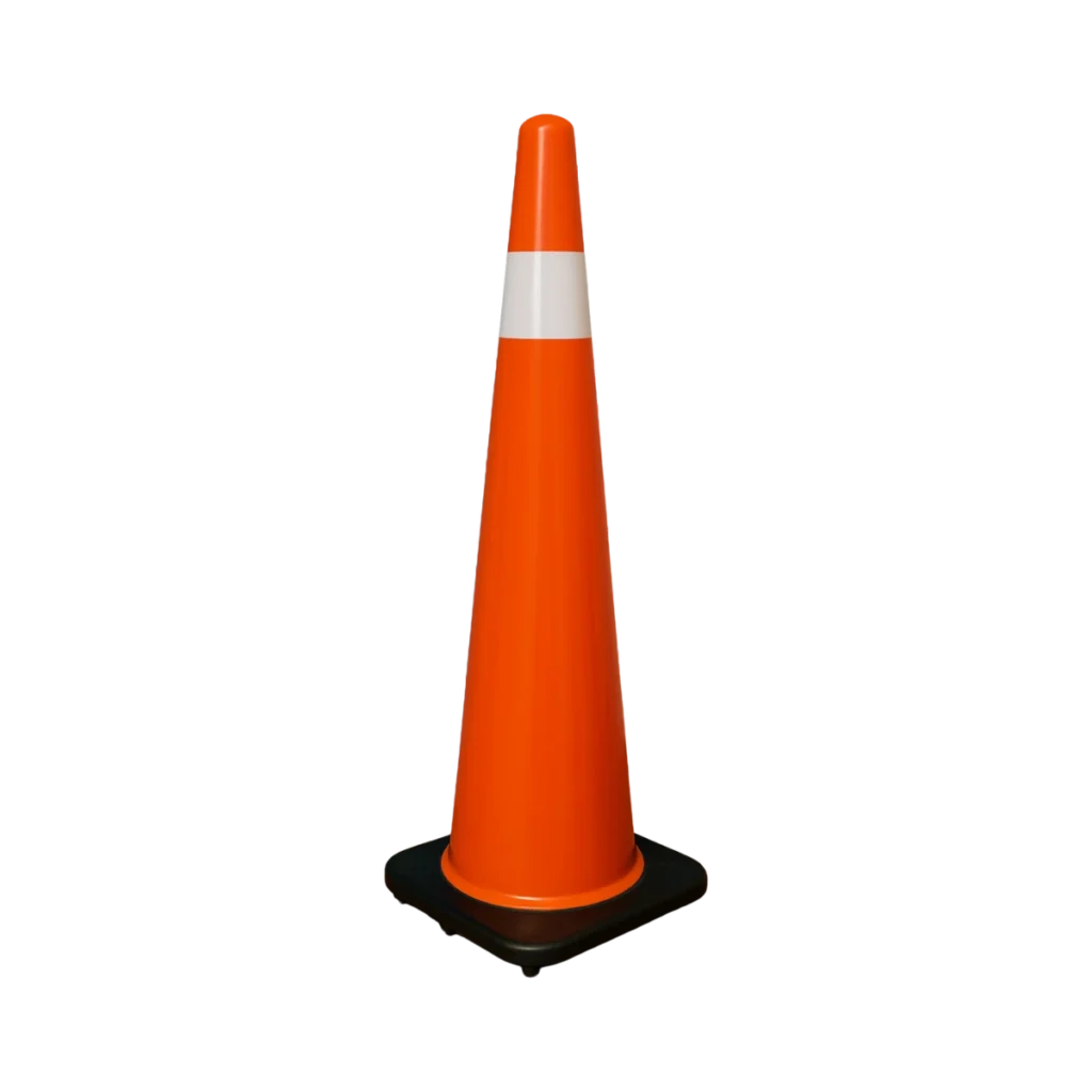 Traffic Cones with Reflective Tape
